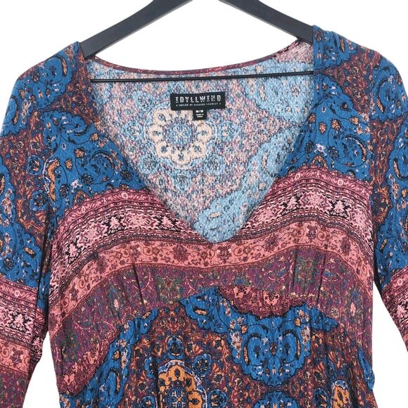 Idyllwind by Miranda Lambert Swing Dress Sz Medium Country Western Boho Ruffled - Picture 2 of 15